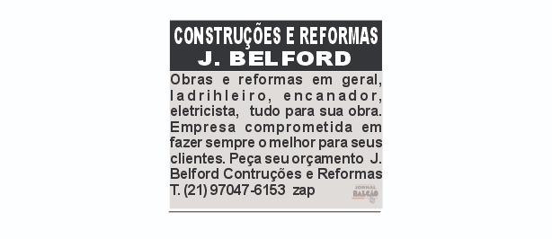 CONSTRUÇÕES E REFORMAS J. BELFORD