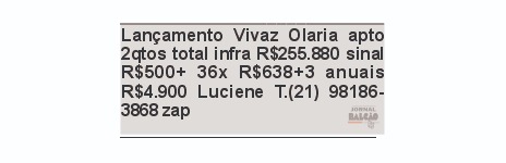 LANÇAMENTO VIVAZ OLARIA