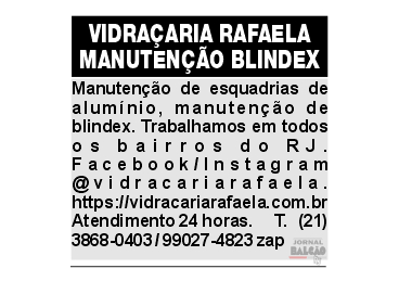 VIDRAÇARIA RAFAELA