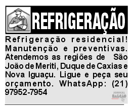 site REFRIGERAÇÃO RESIDENCIAL