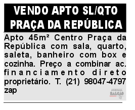 VENDO APTO SL QTO PÇA REPUBLICA site