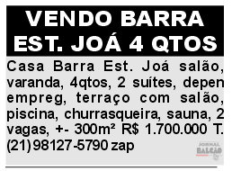 VENDO BARRA JOA
