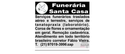 Funerária Santa Casa corretor Fábio Vieira