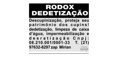 RODOX-DEDETIZACAO