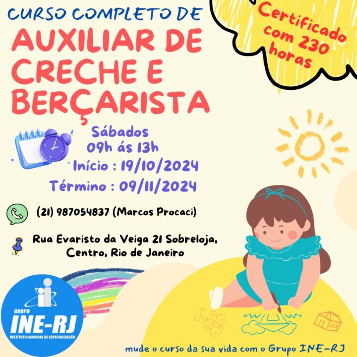 CURSO INE-RJ DE AUXILIAR DE CRECHE.