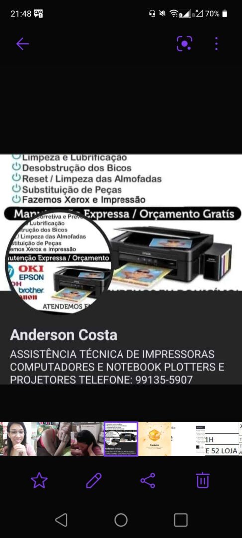 Conserto e manutenção impressora Epson