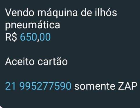 Vendo máquina de ilhos