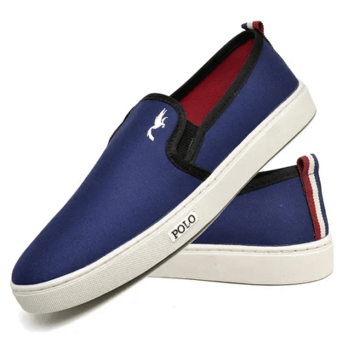 Tênis Slip On Casual Masculino Polo Blu