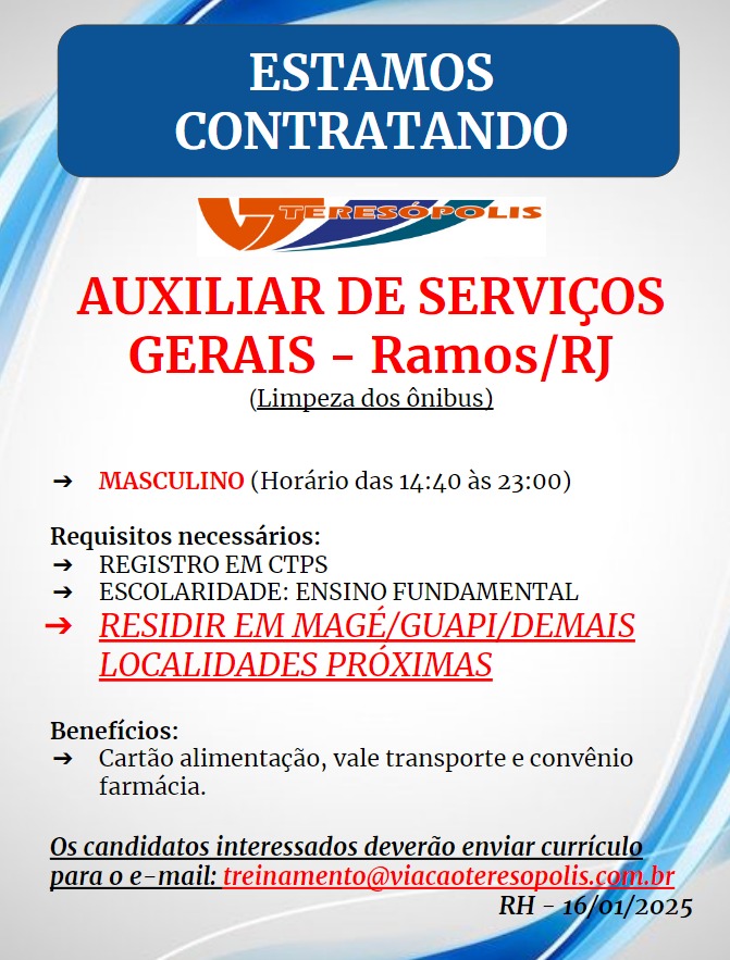 Auxiliar de serviços gerais