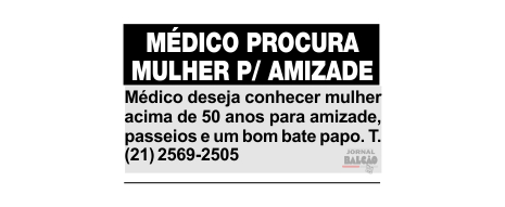 Médico deseja conhecer mulher para amizade