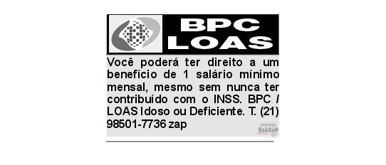 BPC/LOAS INSS você poderá ter direito a um salário mínimo.